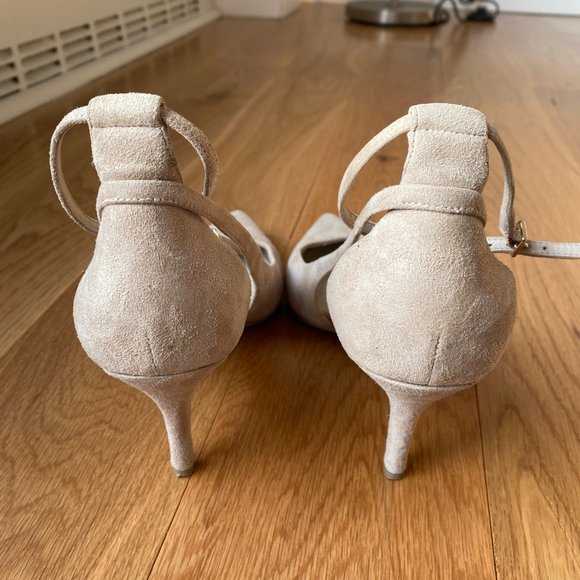 Alexander Wang 38 1/2 Strappy Suede Heels - Picture 3 of 6